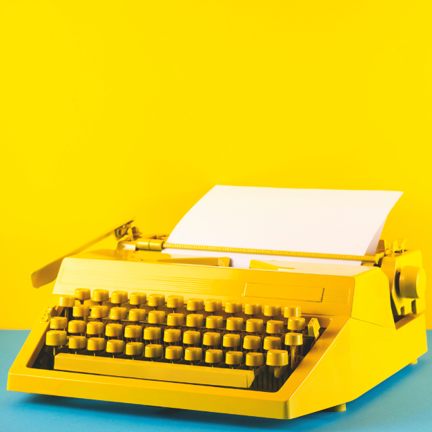 yellow typewriter